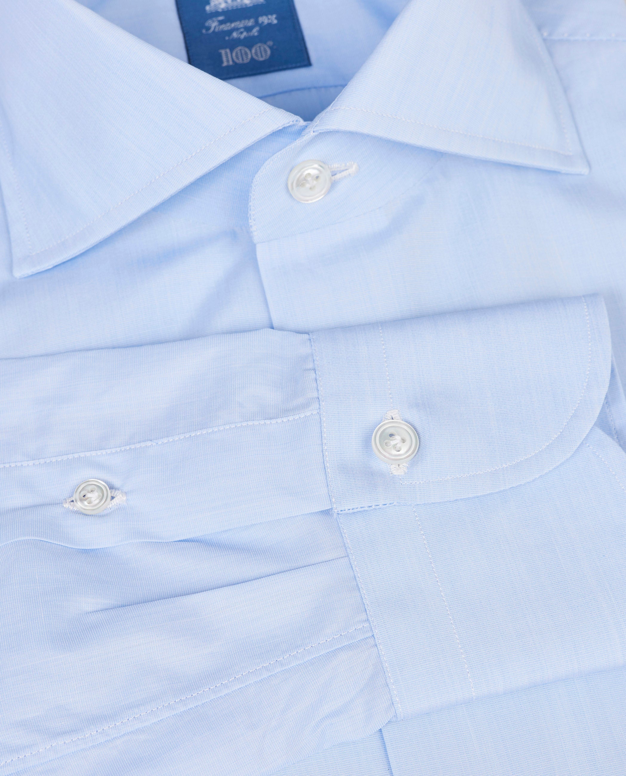 Poplin Katoenen Shirt - Lichtblauw