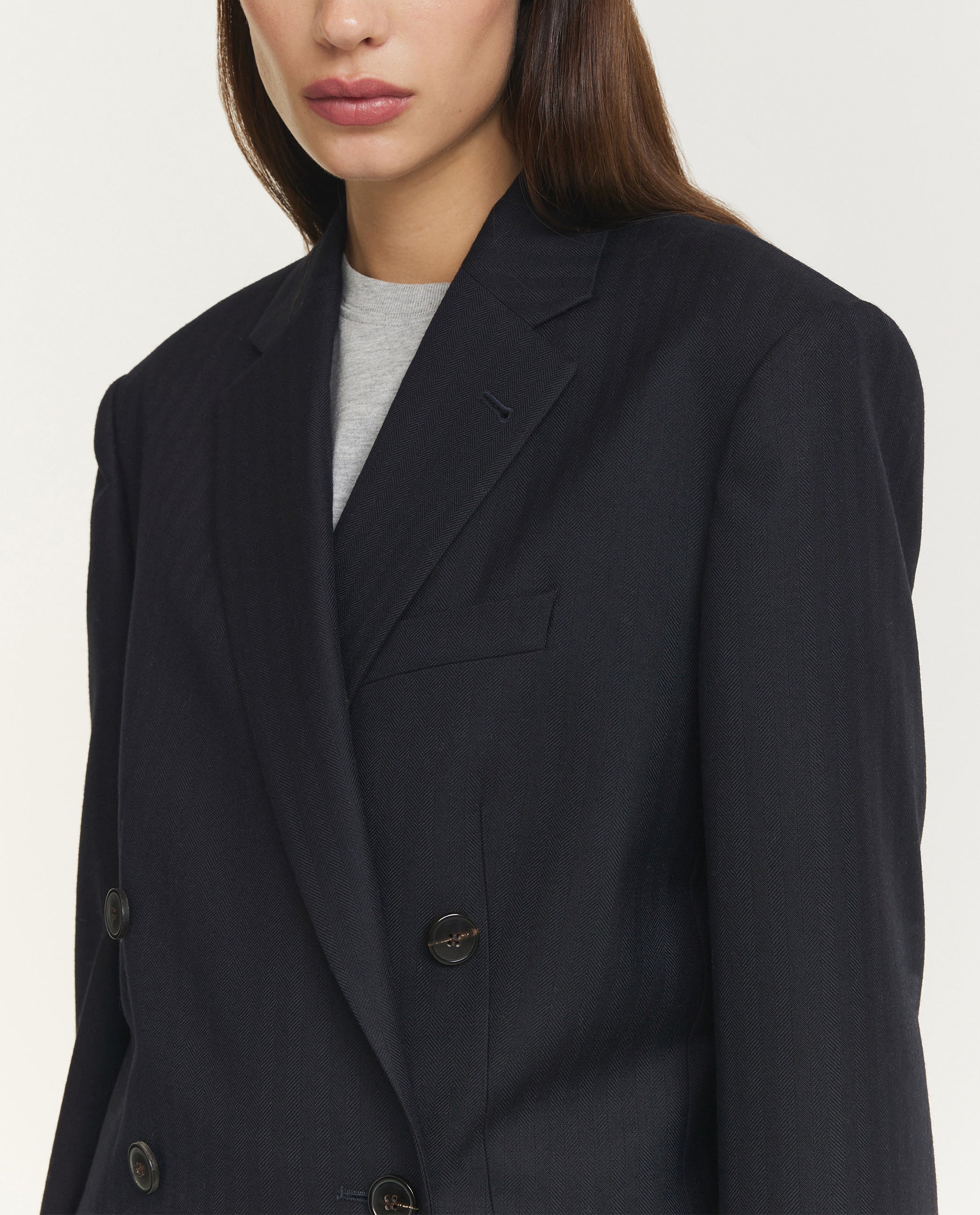 Wollen DB Bafya Blazer - Donkerblauw