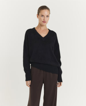 Wool Blend V-Neck Sweater