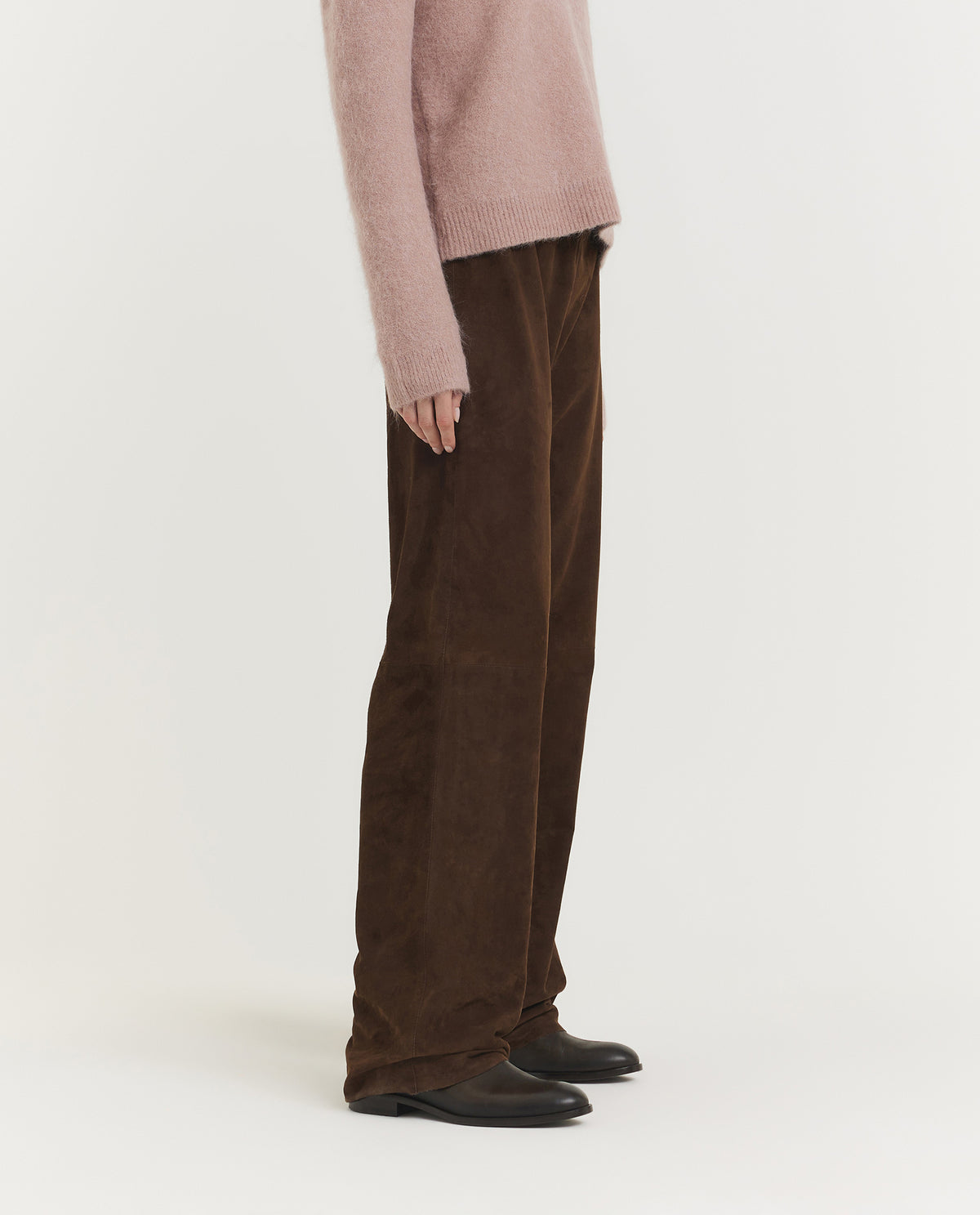 Straight Suede Trousers