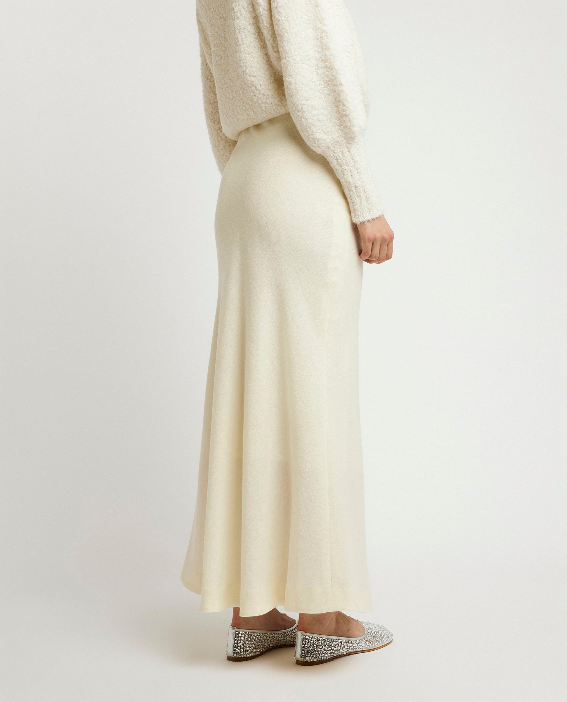 Wool maxi skirt