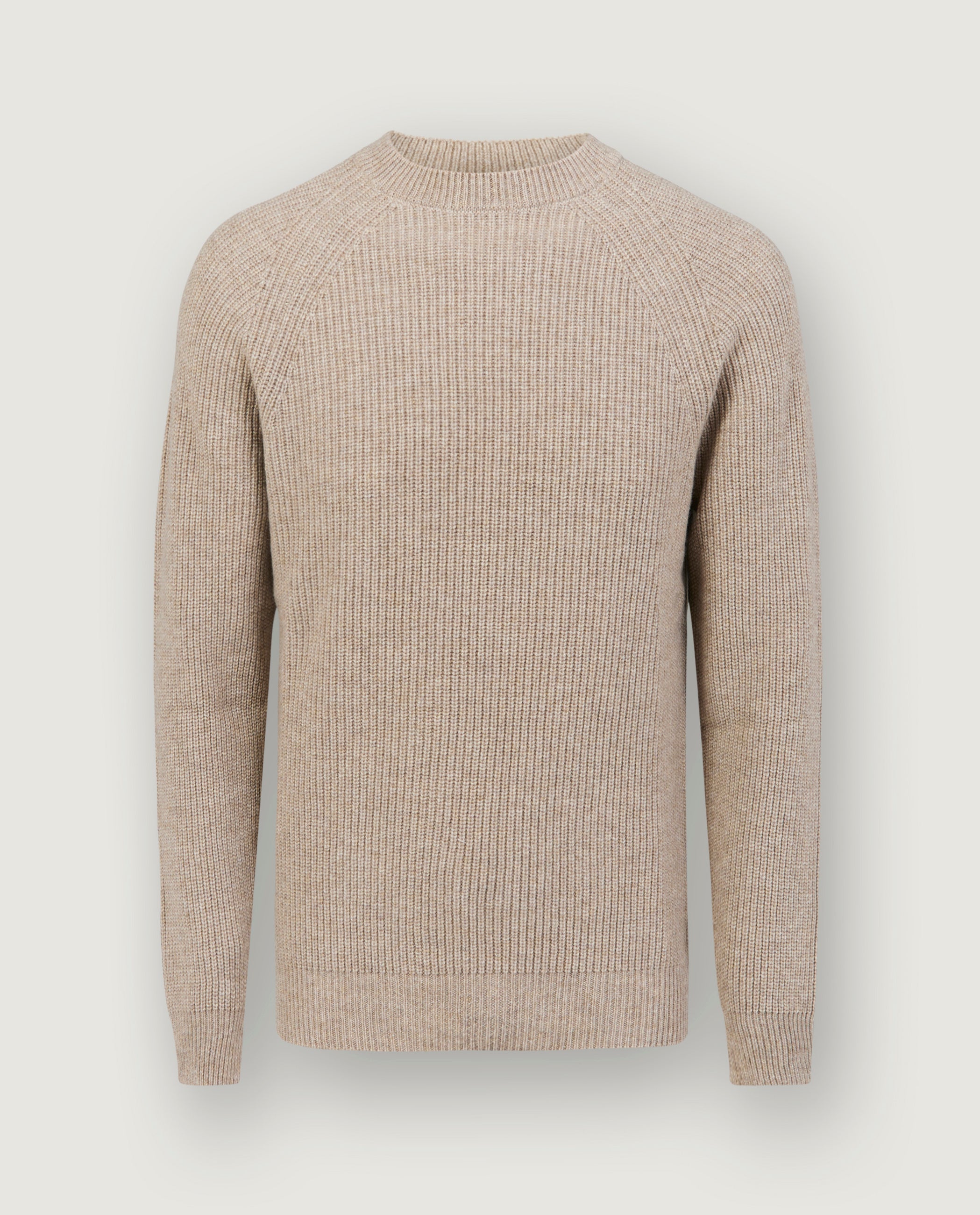 Cashmere Rib Trui - Lichtbruin