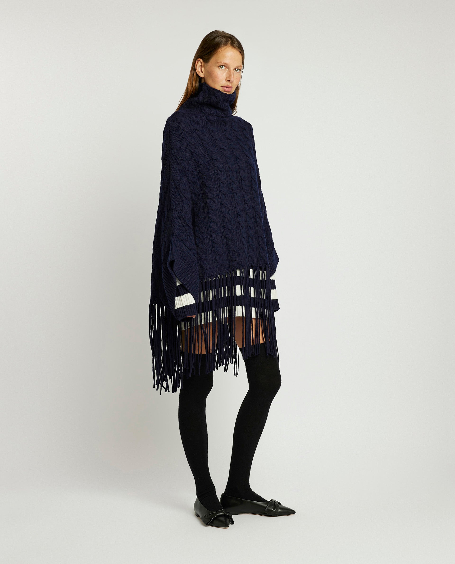 Gebreide poncho