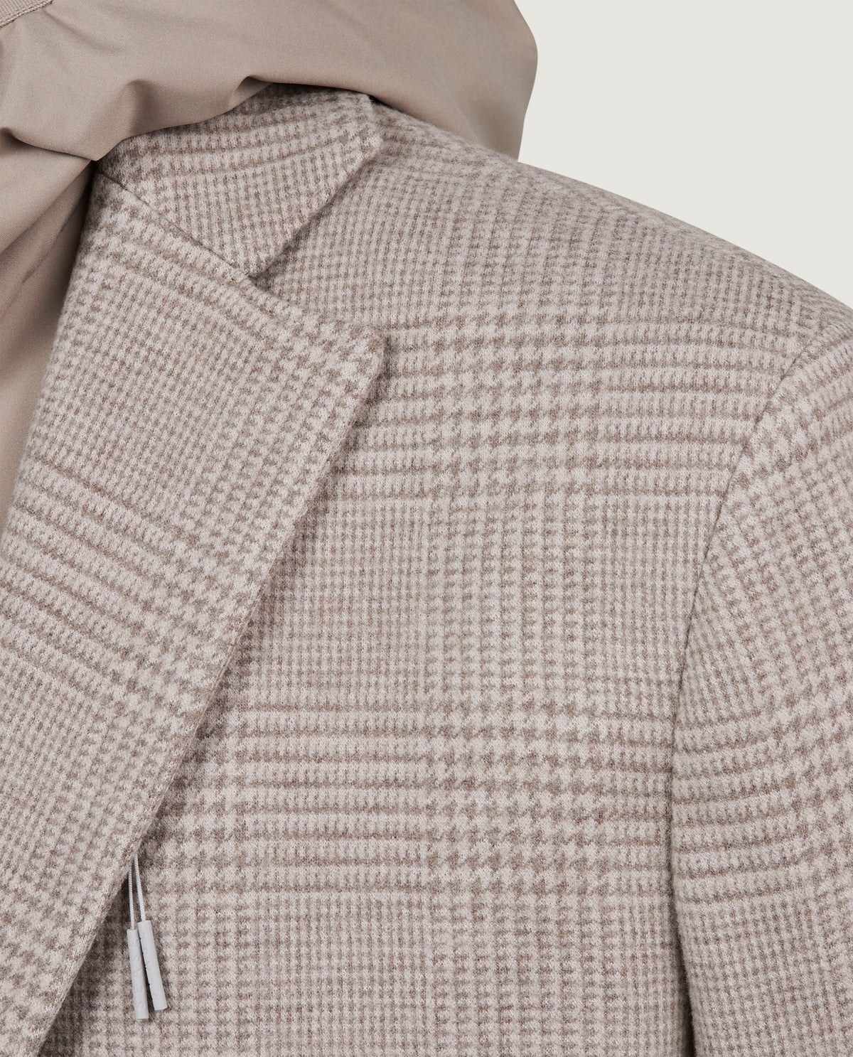 Wollen Hoodie Blazer - Lichtbruin