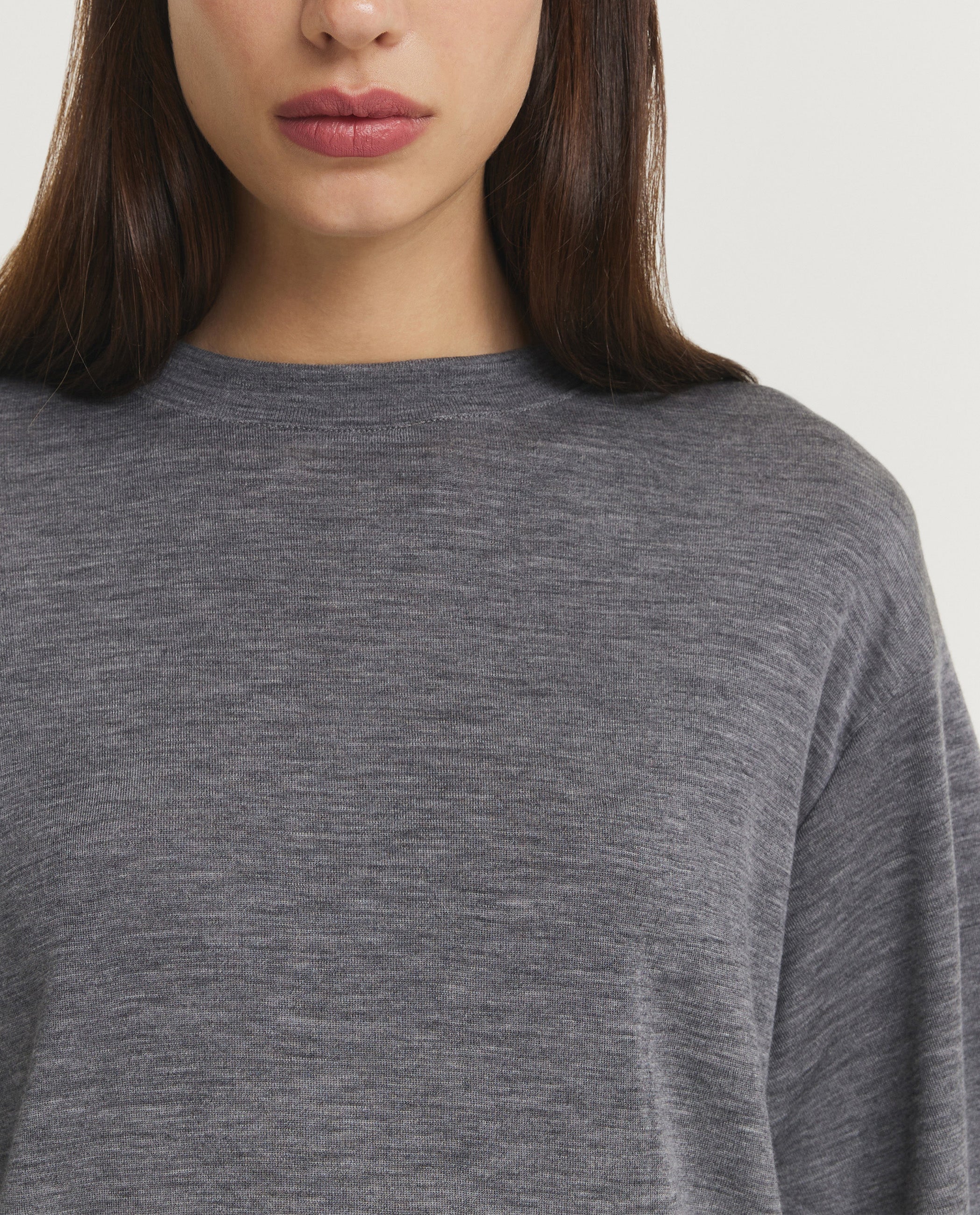 Oversized Merino T-Shirt - Grijs