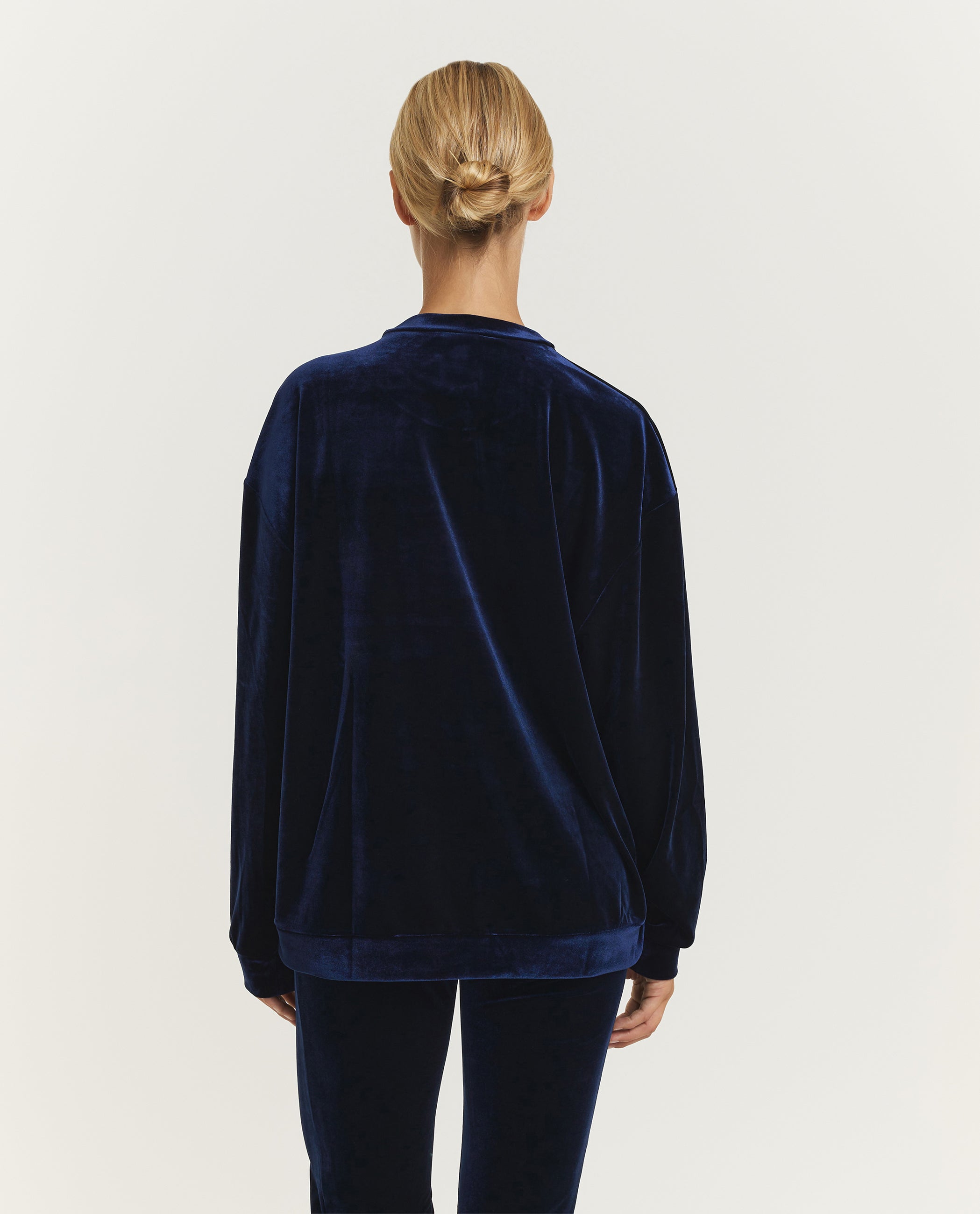 Fluwelen Sweatshirt - Donkerblauw