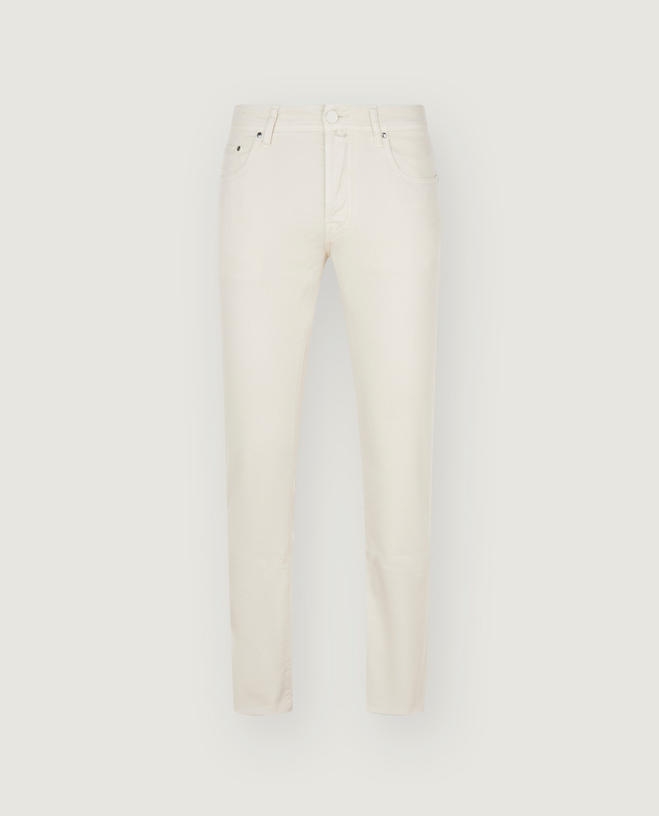 Slim Fit Bard Broek - Ecru