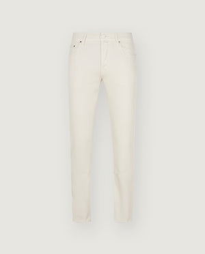 Slim Fit Bard Broek - Ecru