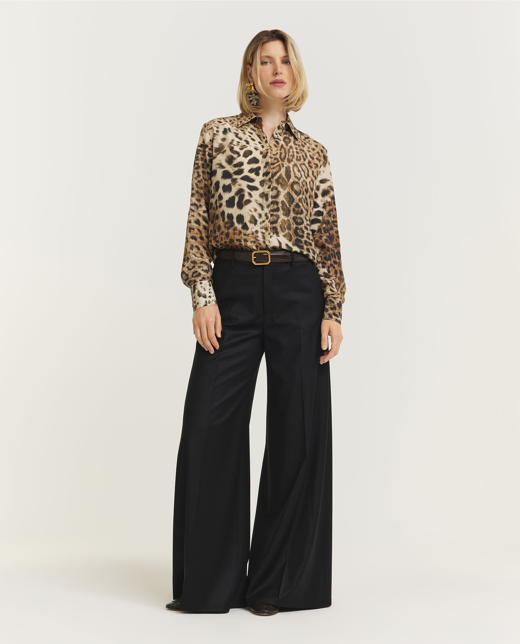 Wijde Nina Broek - Zwart