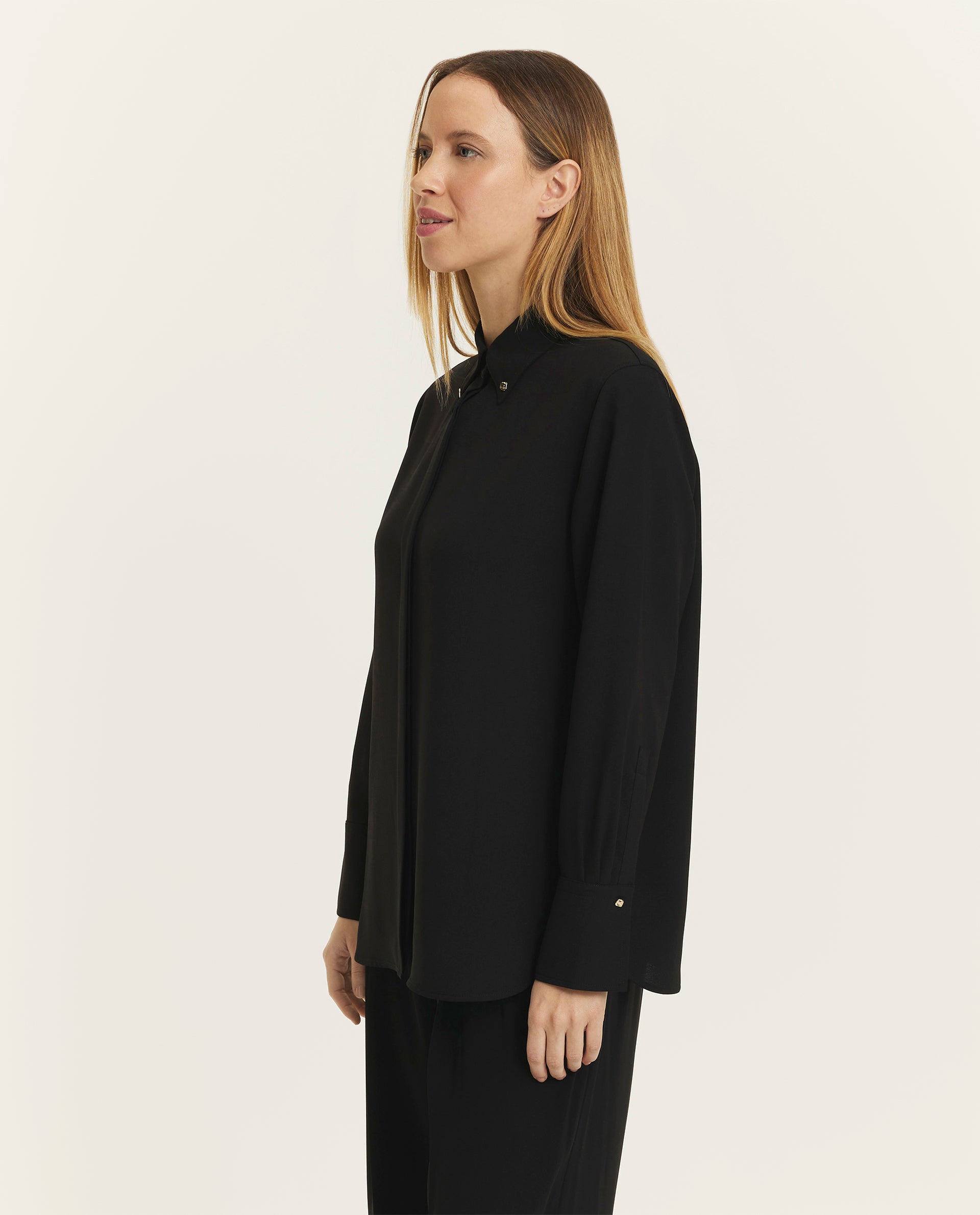 Embellished Point-Collar  Shirt