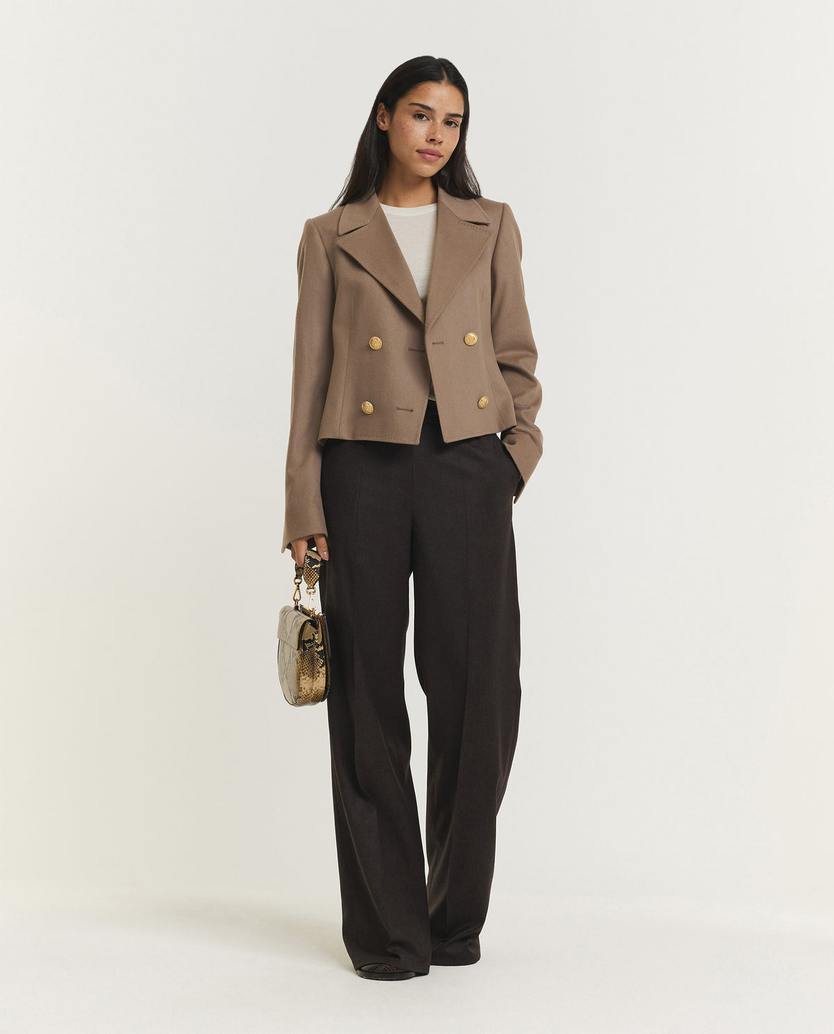 Short Wool Cashmere DB Blazer