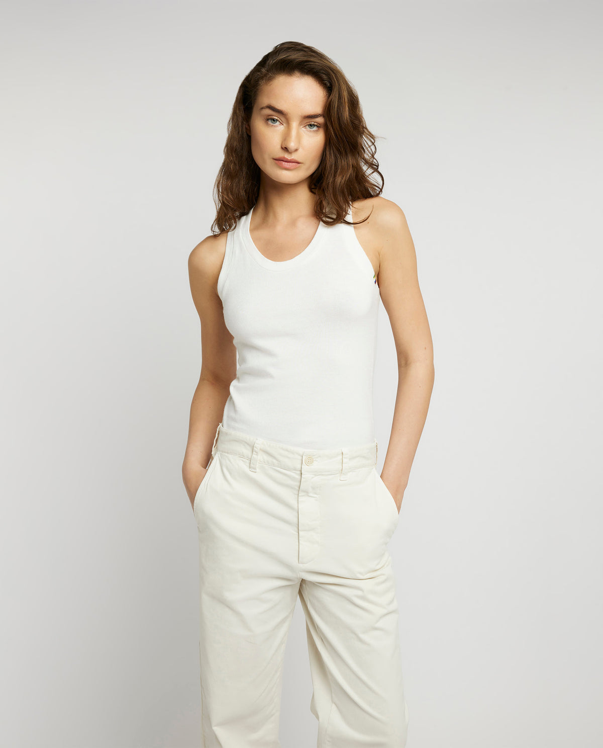 Cotton-cashmere tanktop