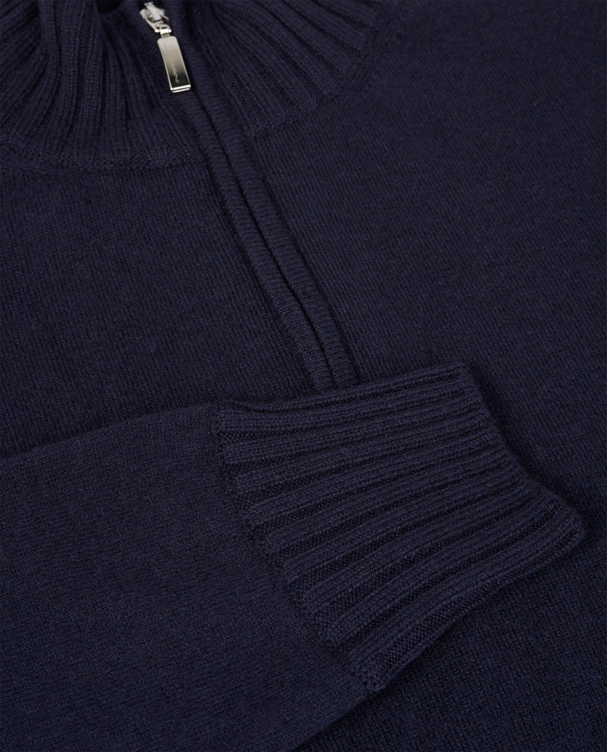 Coarse Cashmere Half-Zip Sweater