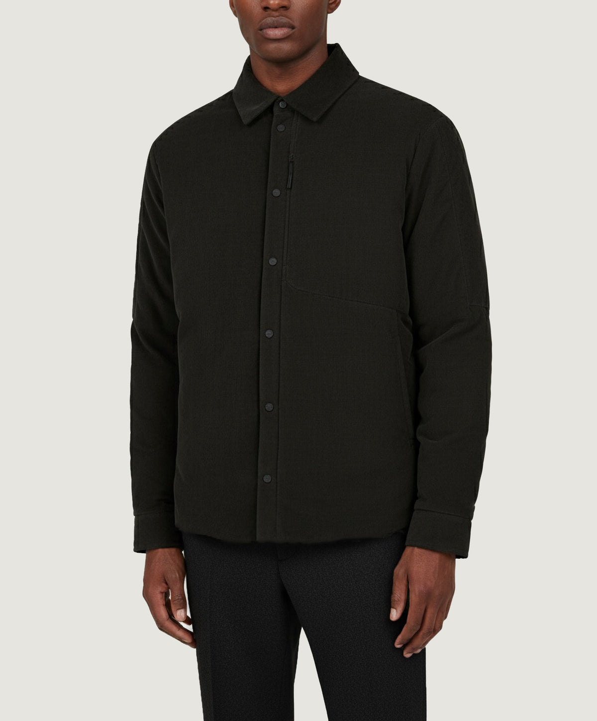 Katoenen Gewatteerd Overshirt - Groen