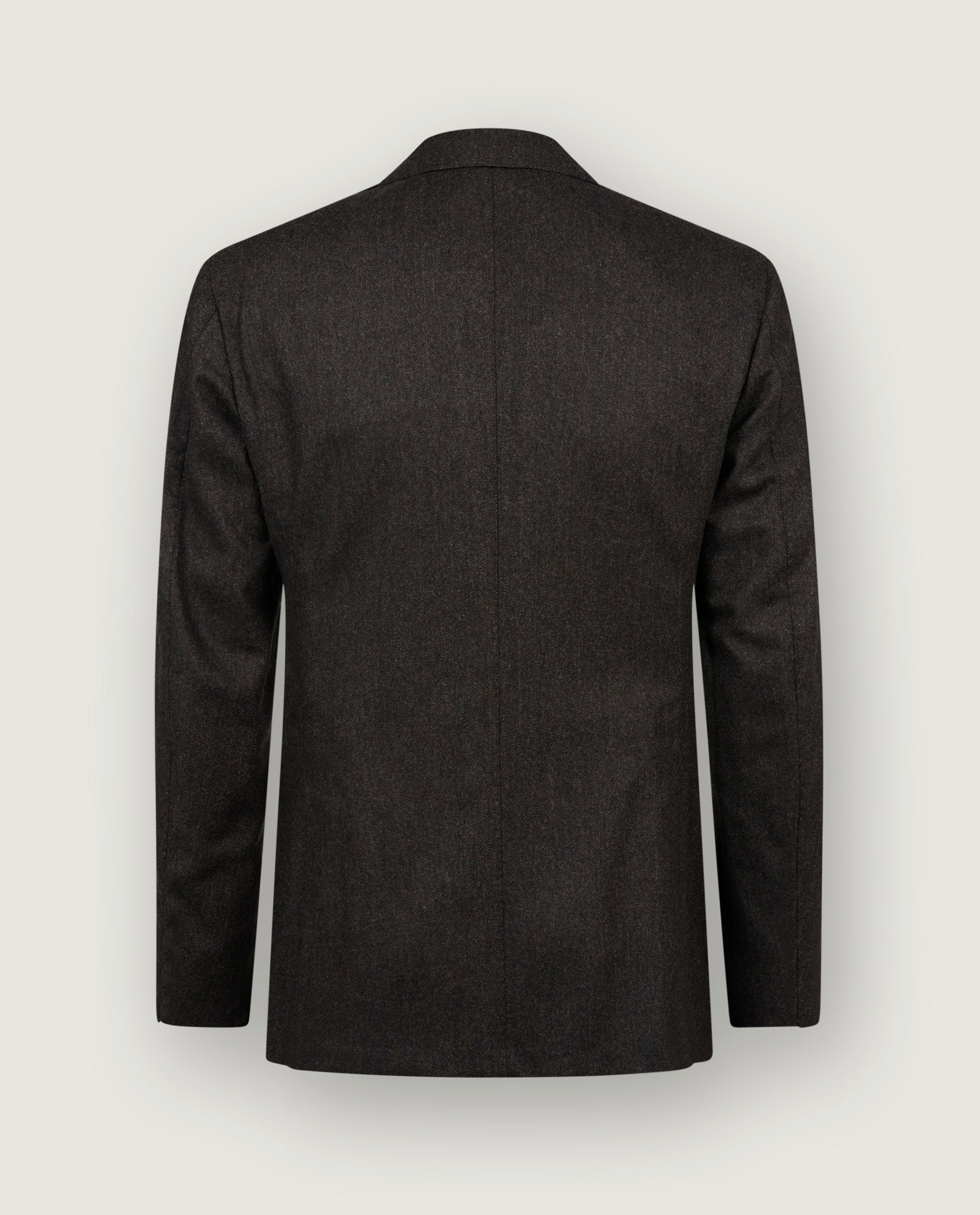 Wol Cashmere Visgraat Jasje - Bruin