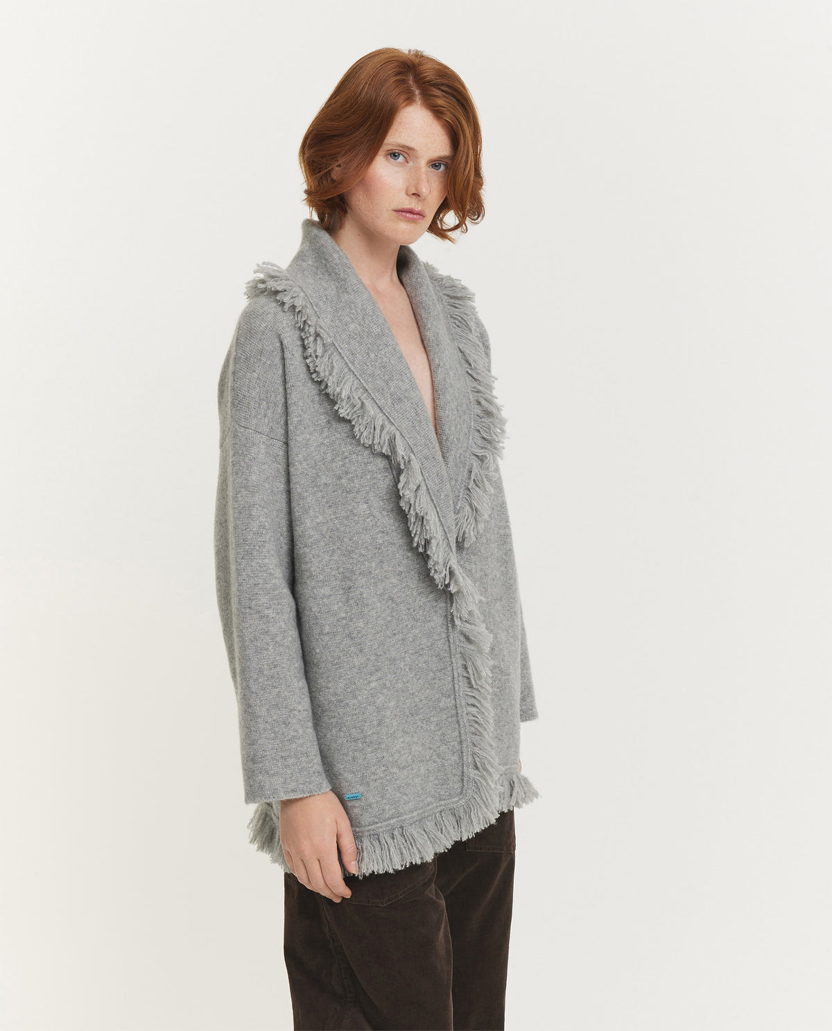 Cashmere Silk Fringe Cardigan