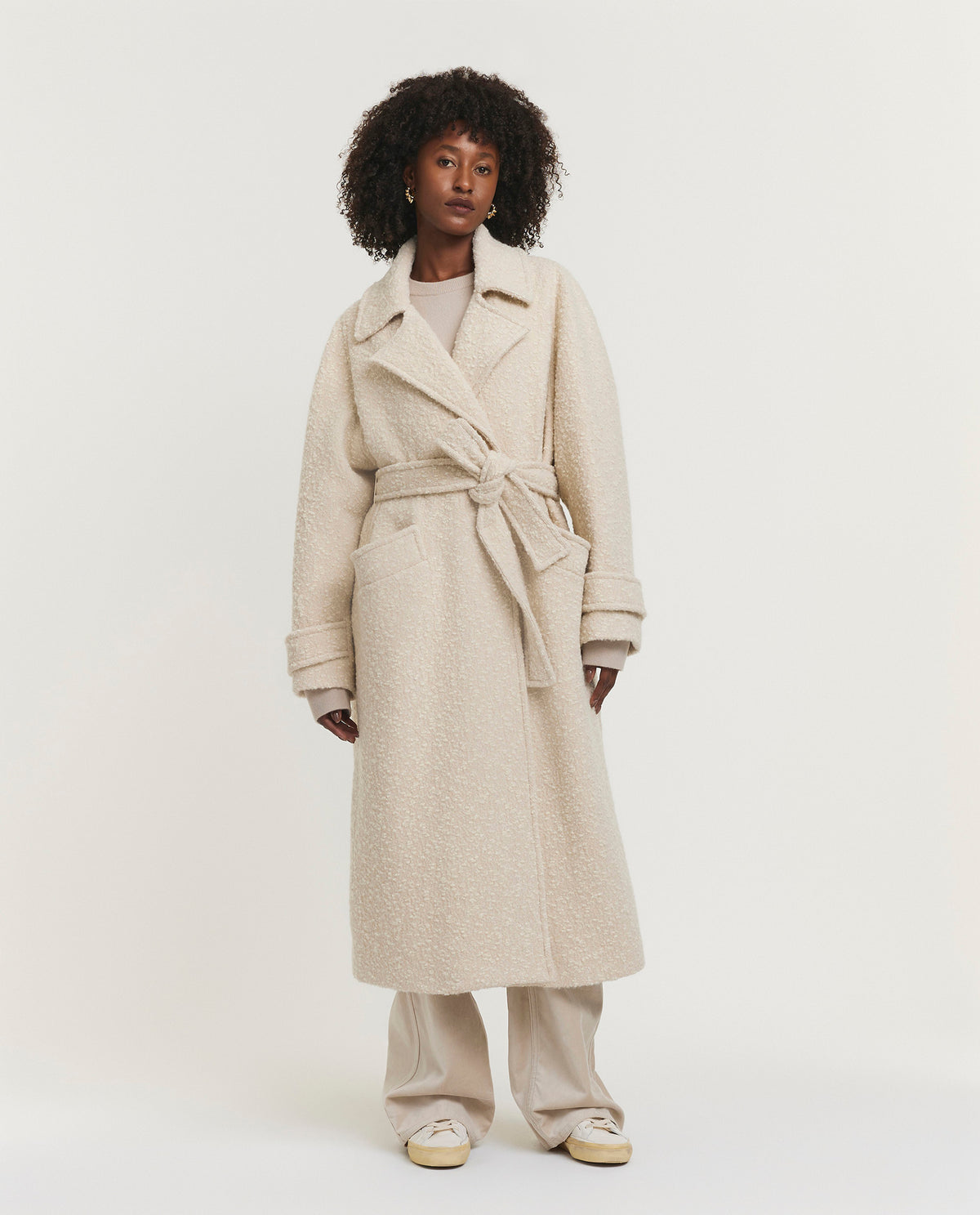 Wool blend coat