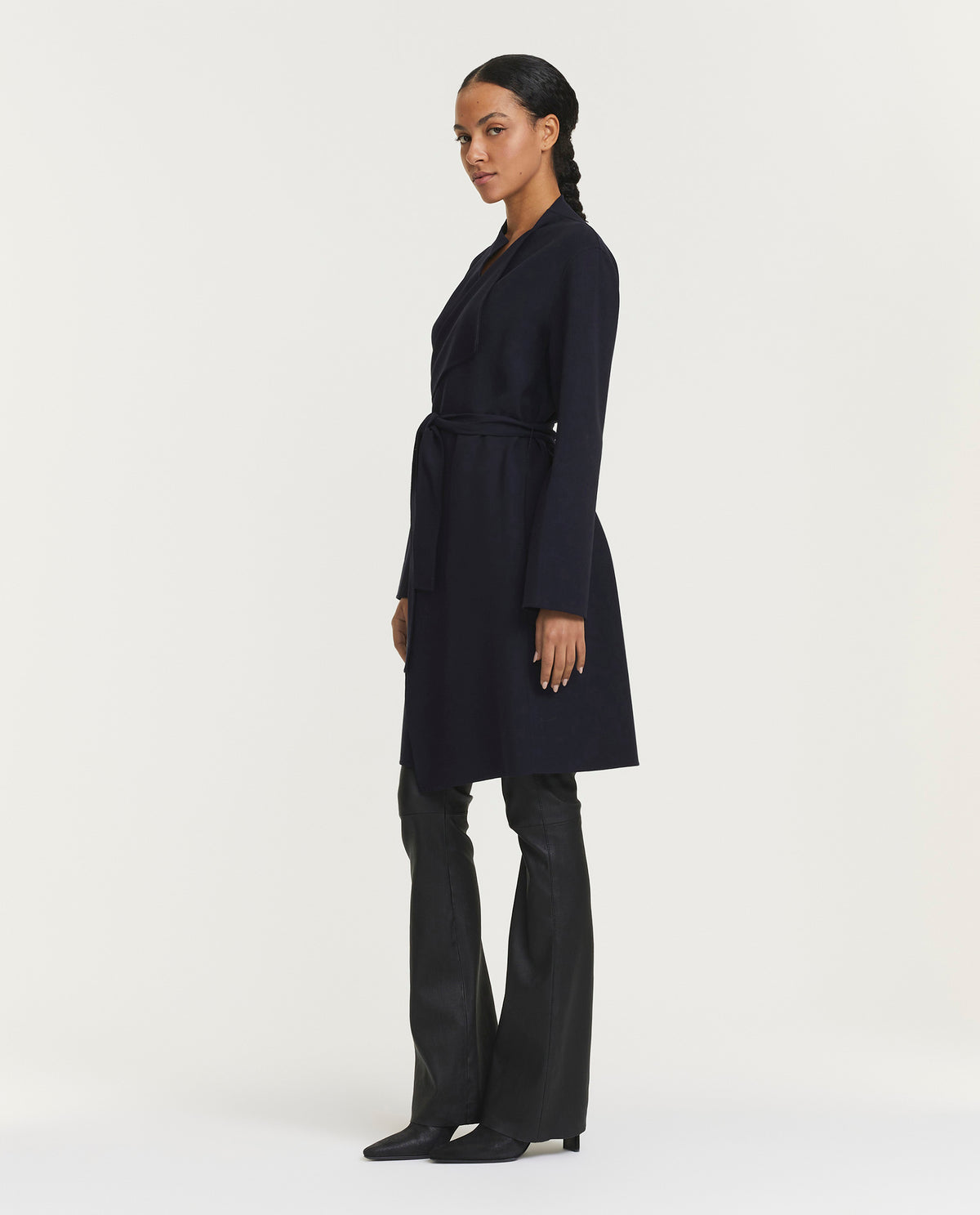 Stretch wool coat