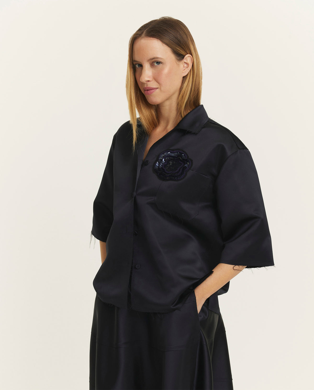 Satijnen blouse