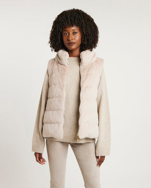 Faux fur bodywarmer