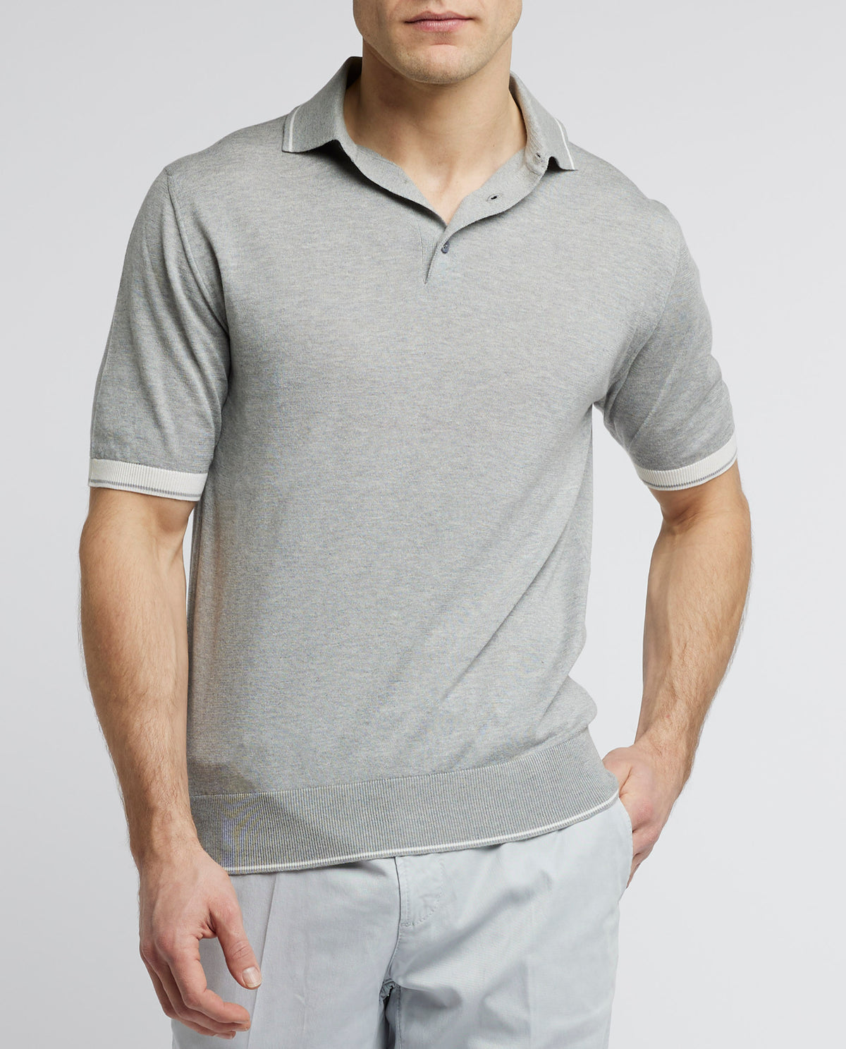 Gebreid Polo-Shirt