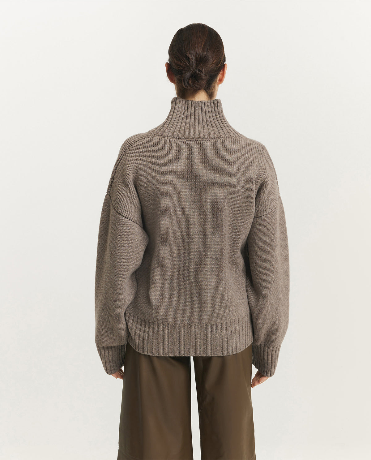 Sculptural Compact Turtleneck