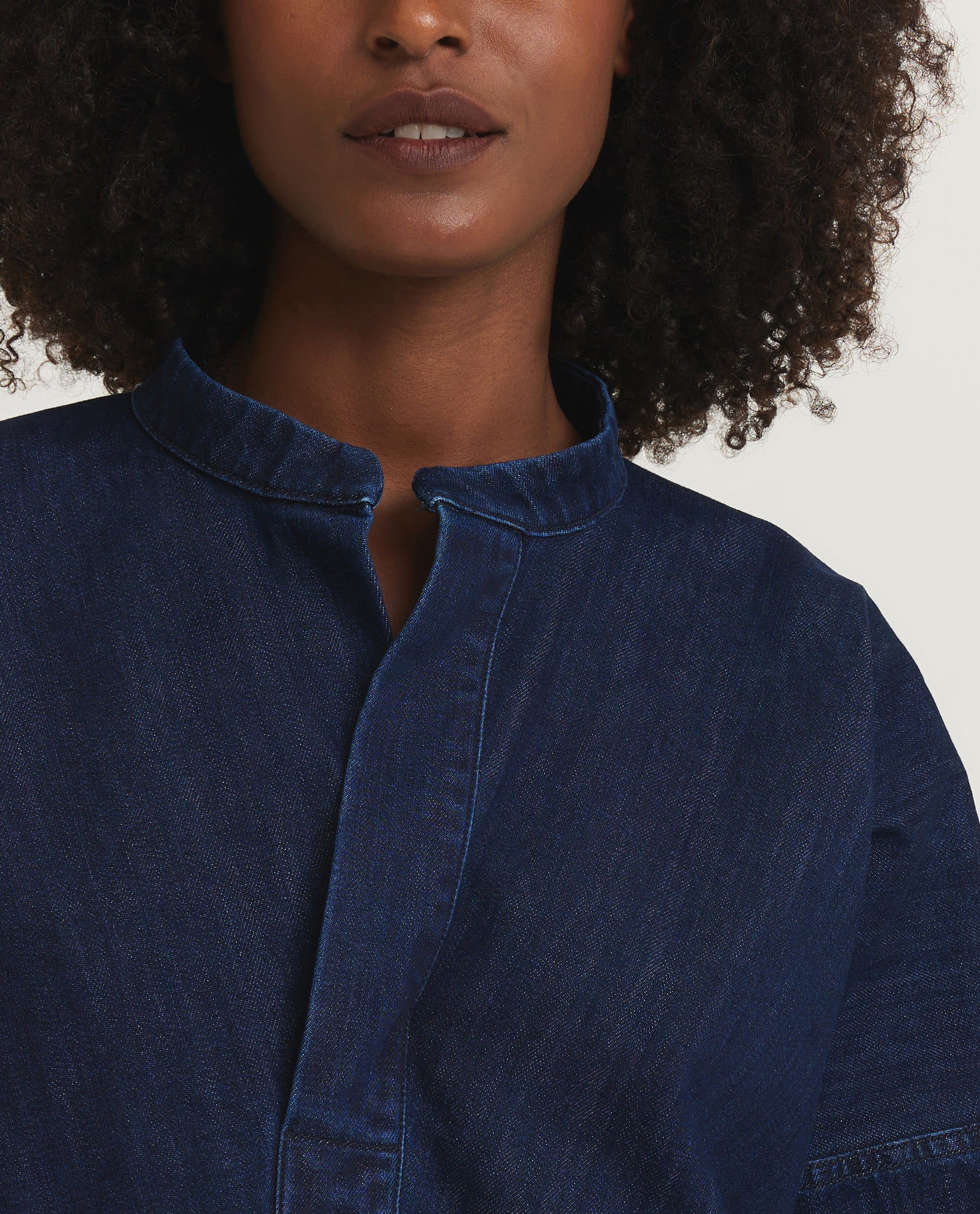 Denim Pop-over Poncho