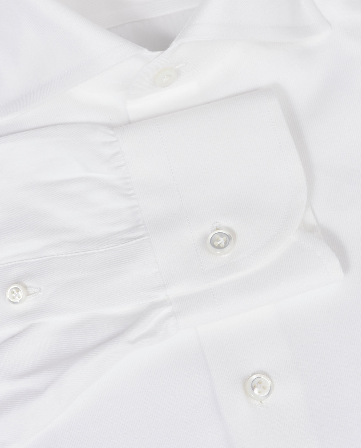 Twill Katoenen Shirt - Wit