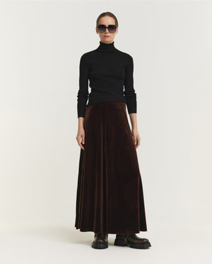 Velvet Maxi Skirt