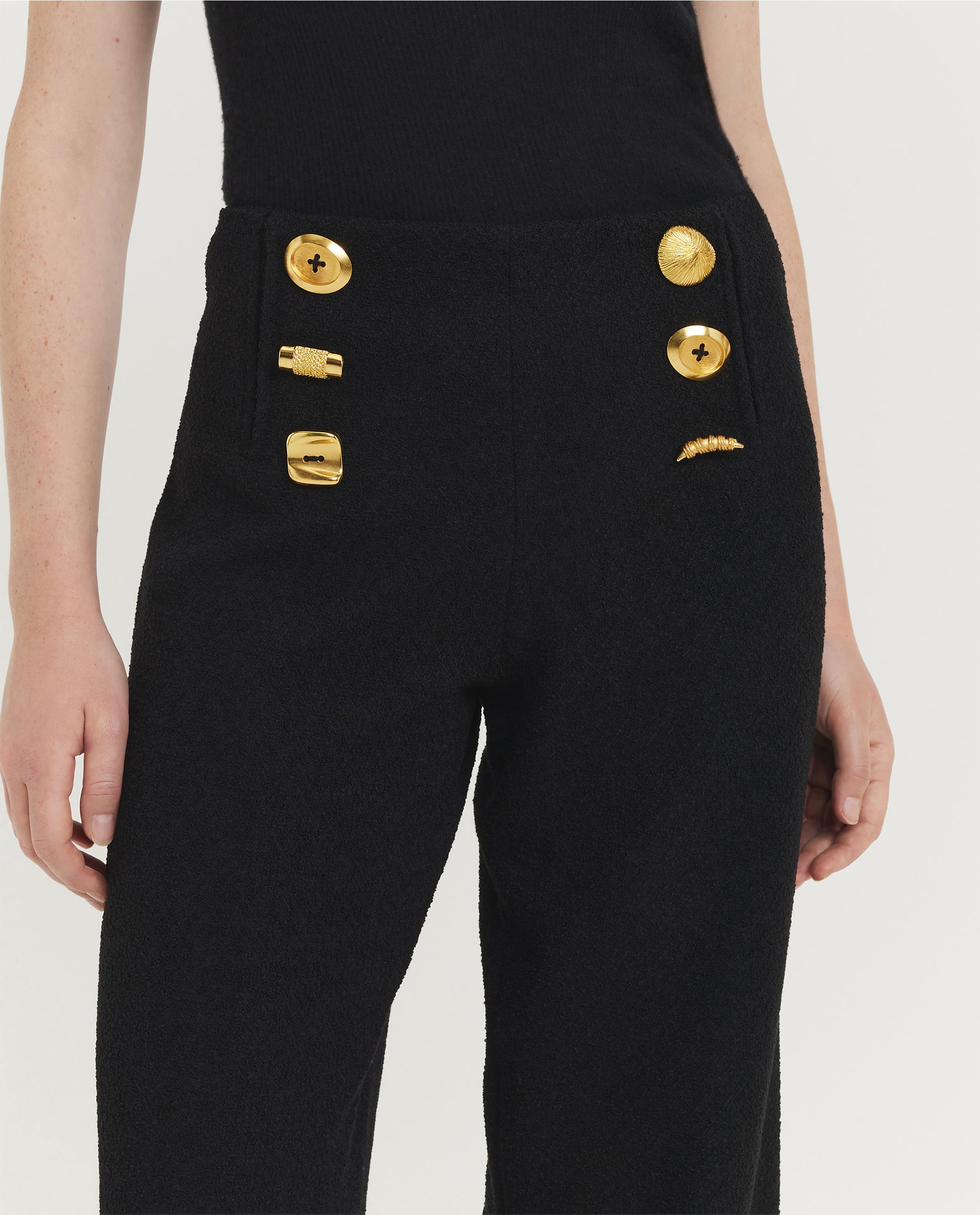 Wollen Bijou Pantalon - Zwart