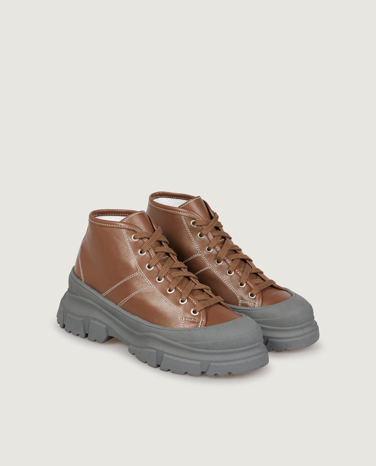 Fairway Lederen Top - Bruin