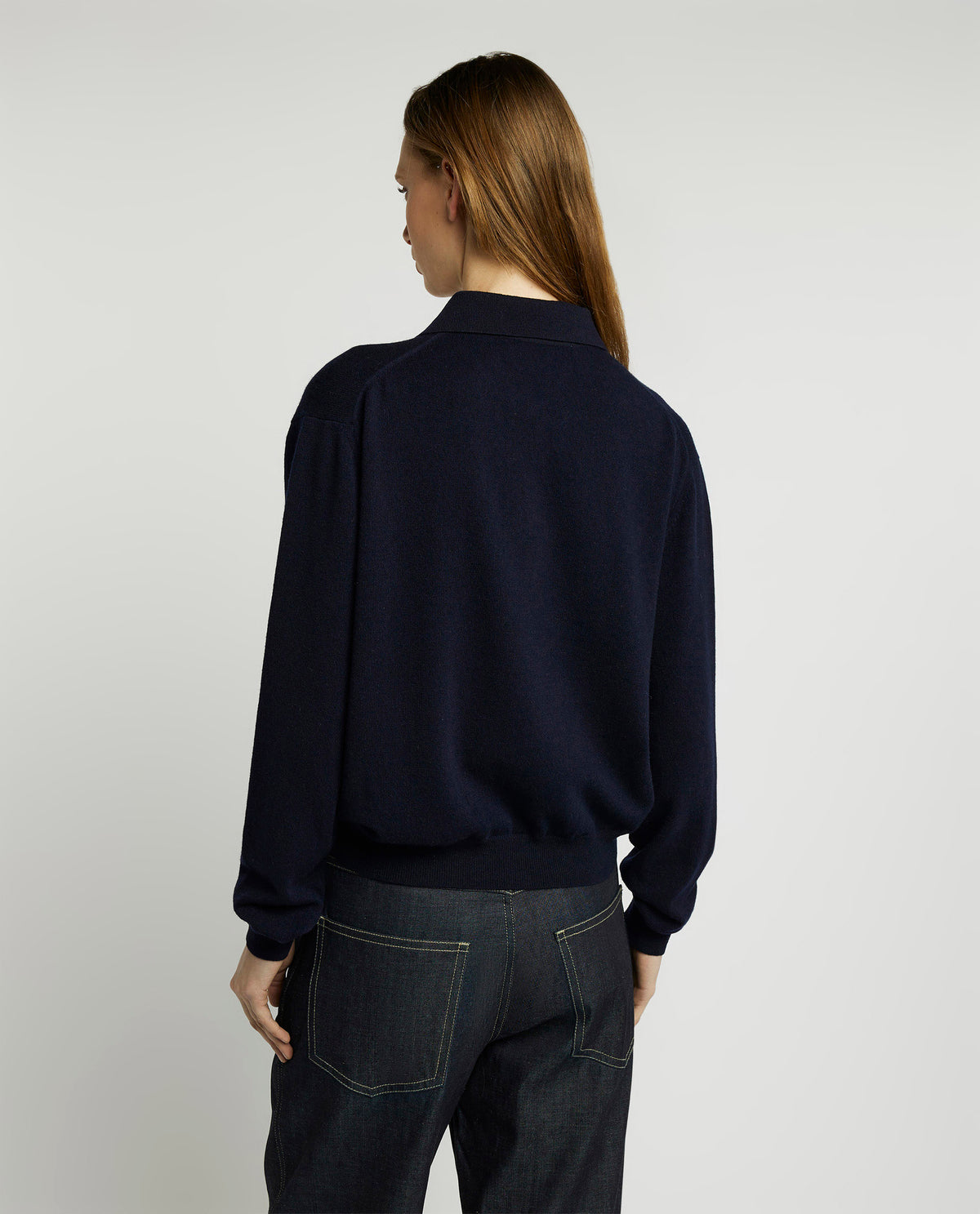 Wool polo sweater