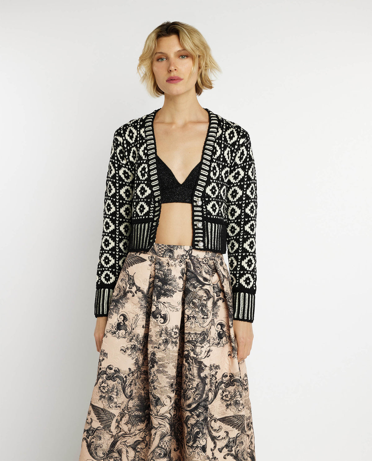 Jacquard cardigan