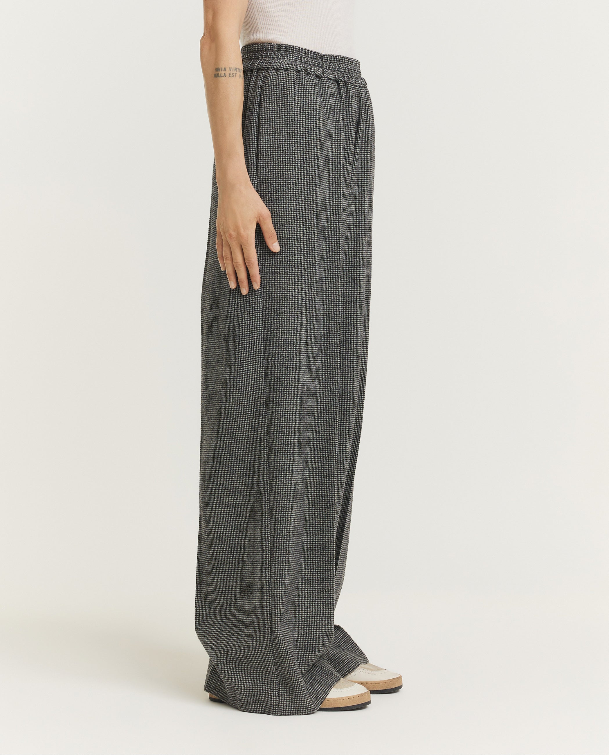 Wide Leg Wool Trousers