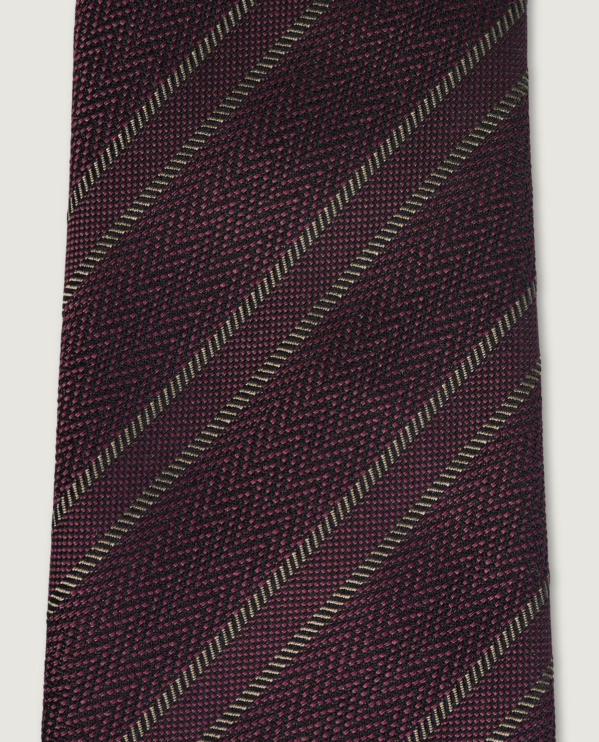 Gestreepte Zijden Das - Rood