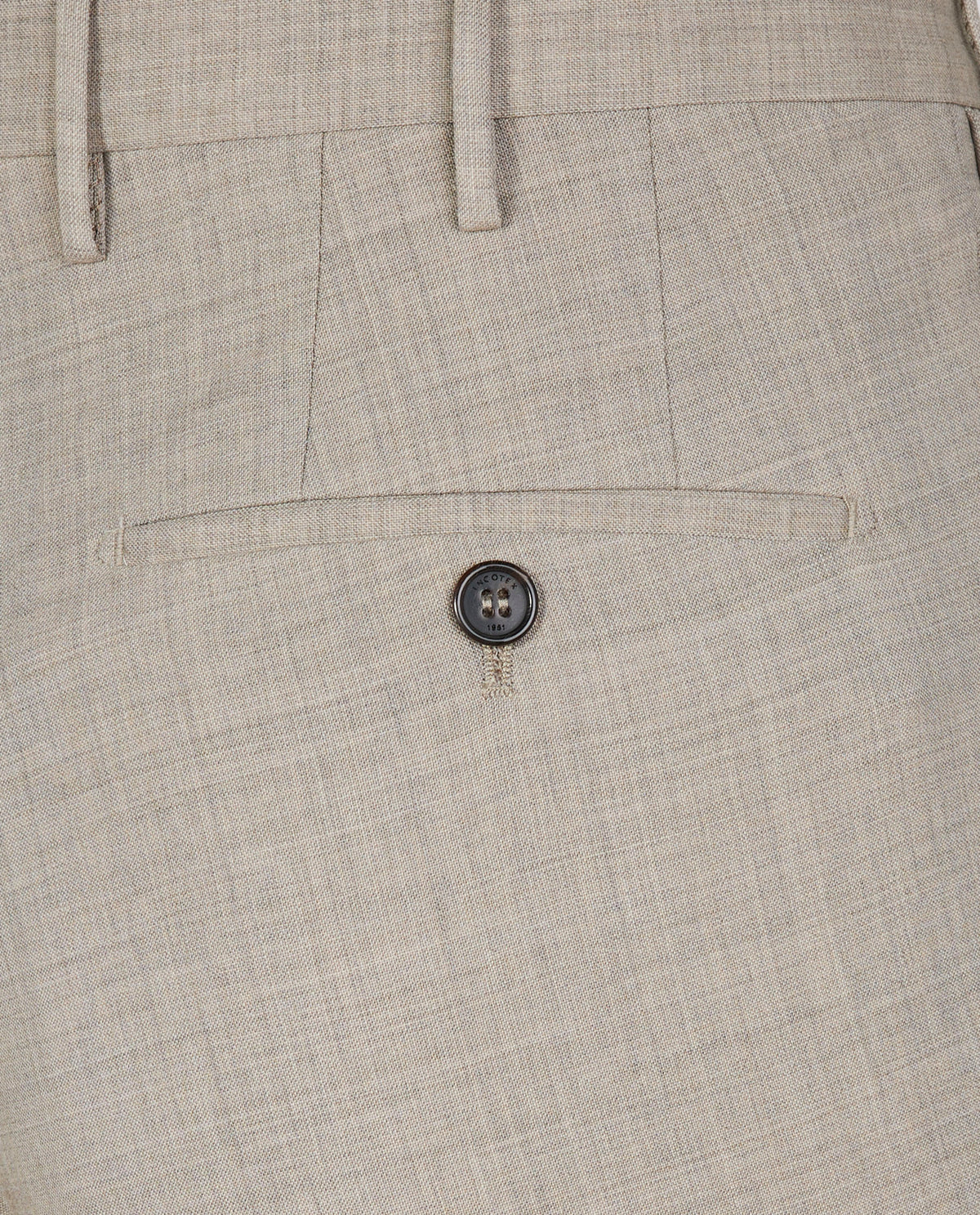 Fresco Stretch Wollen Broek - Lichtbruin