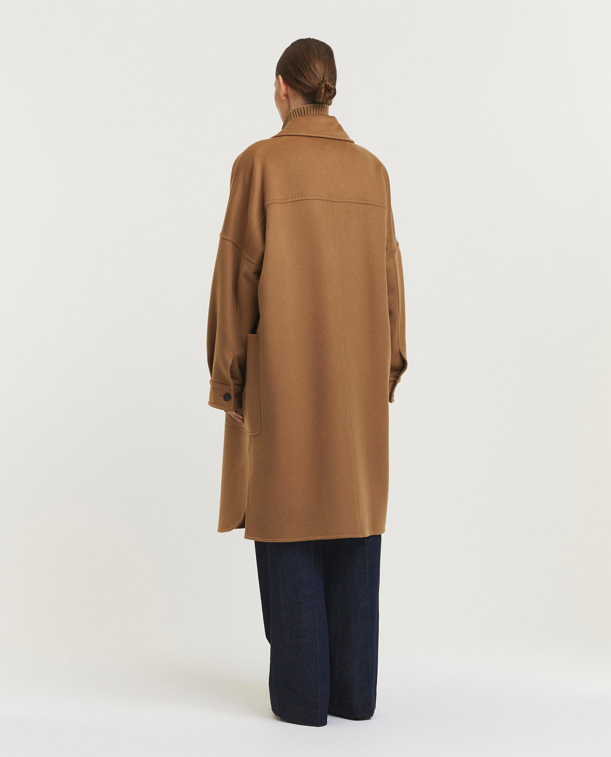 Oversized cashmere jas