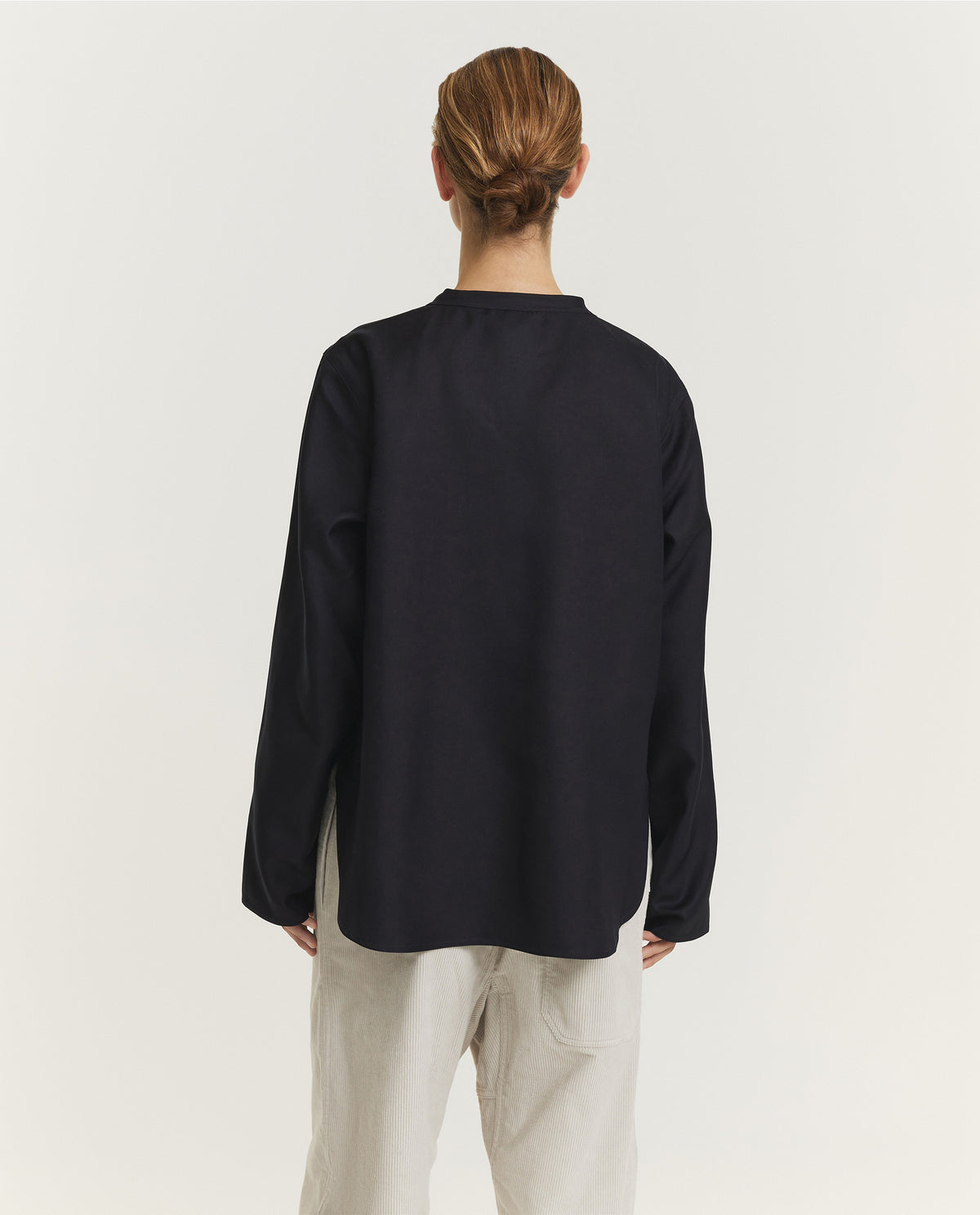 Zijden Bach Top - Donkerblauw