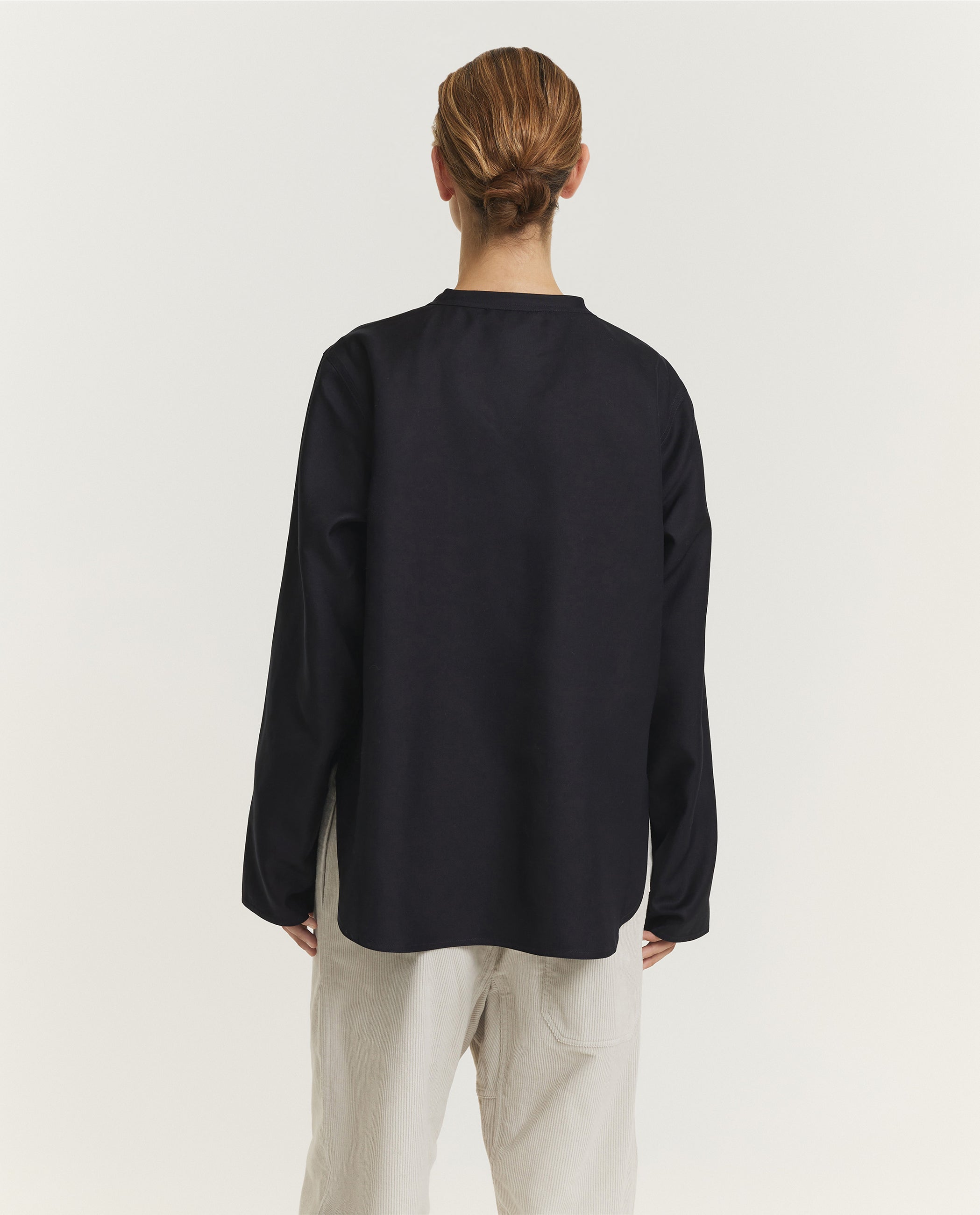 Zijden Bach Top - Donkerblauw