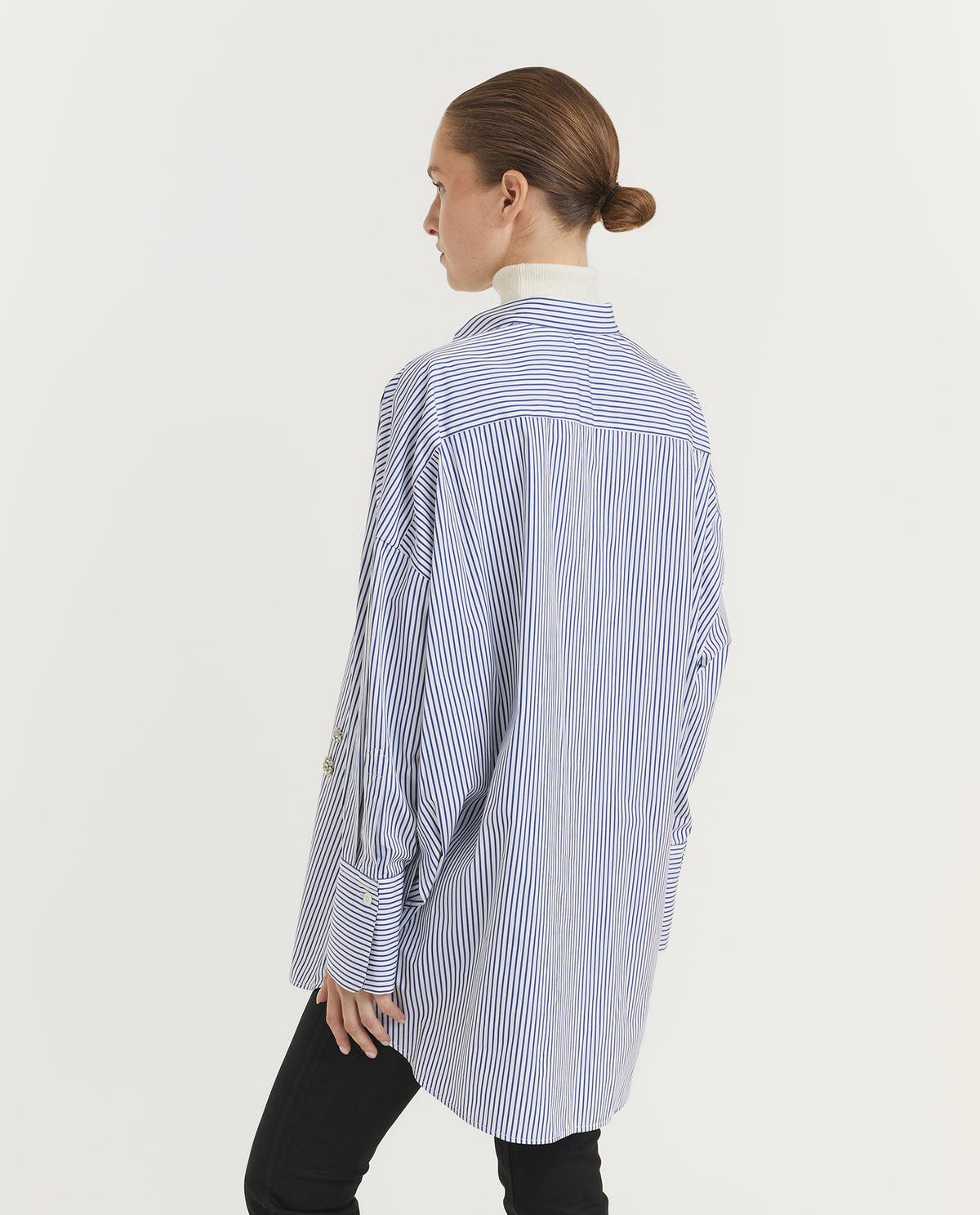 Strass Streep Shirt - Blauw