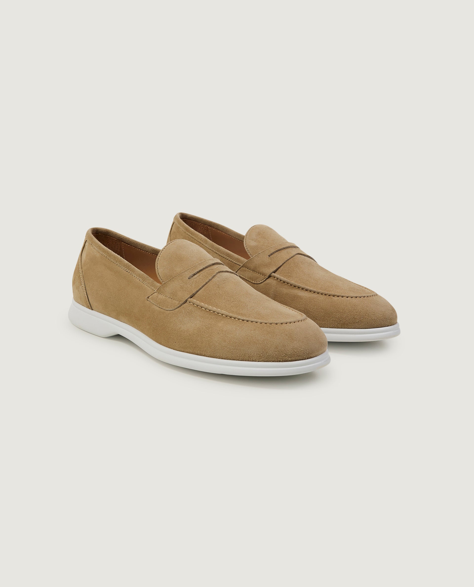 Suede slip-ons