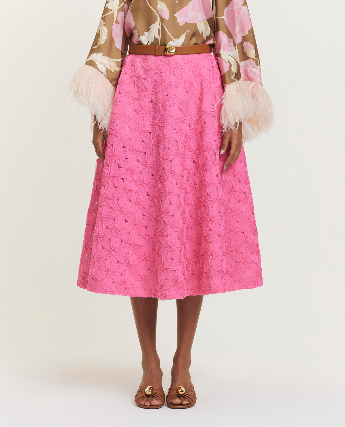 Embroidered organza skirt