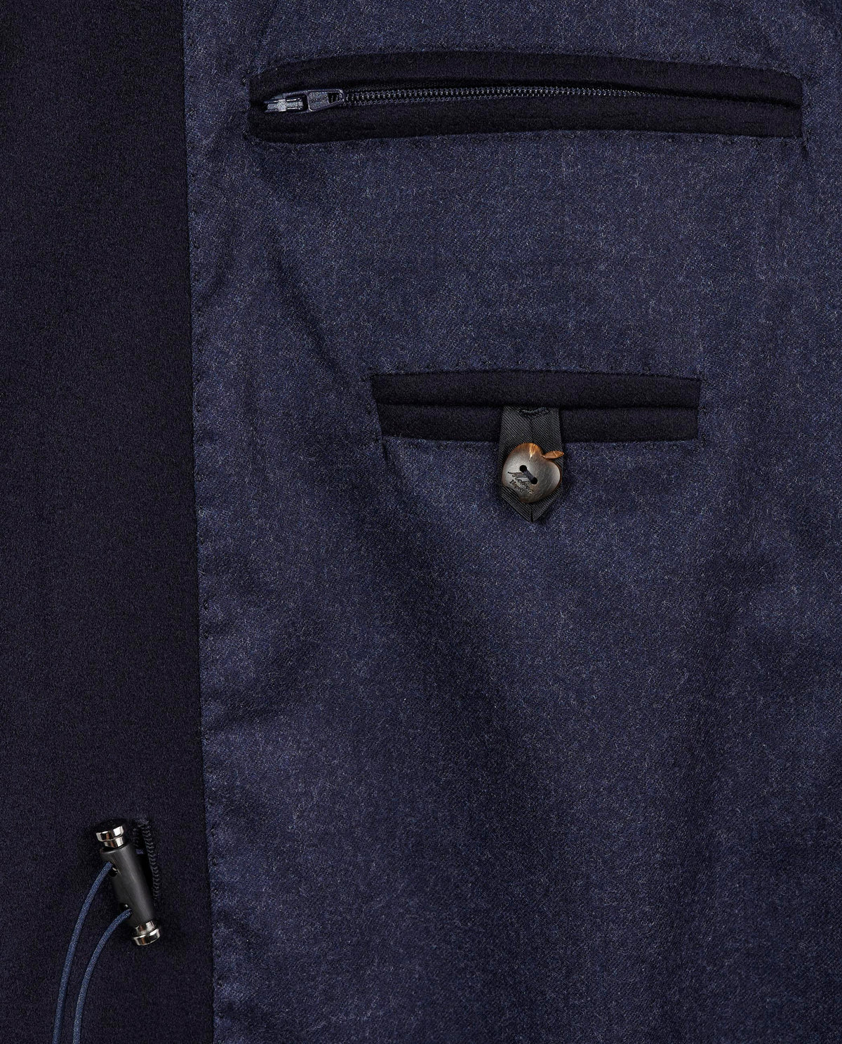 Handgemaakte Cashmere Fieldjacket - Donkerblauw