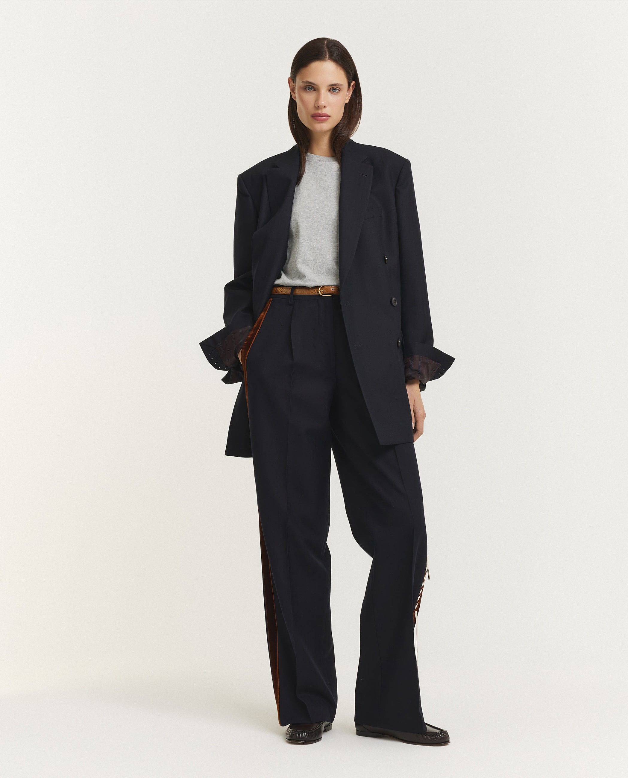 Wollen DB Bafya Blazer - Donkerblauw