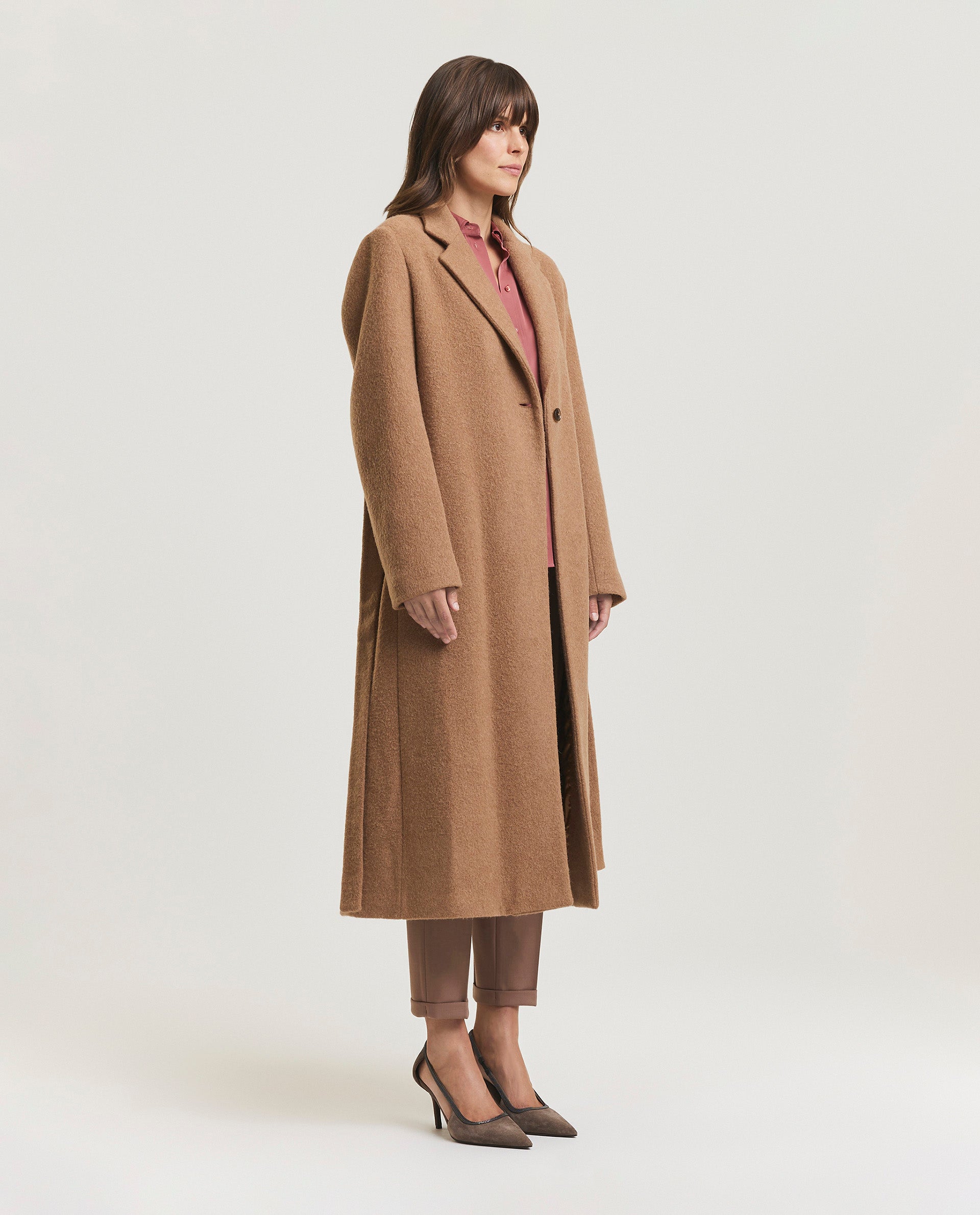 Long camel coat 