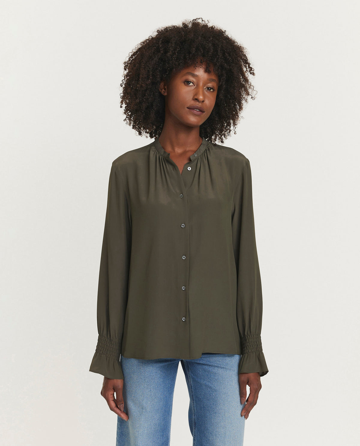 Soepelvallende blouse