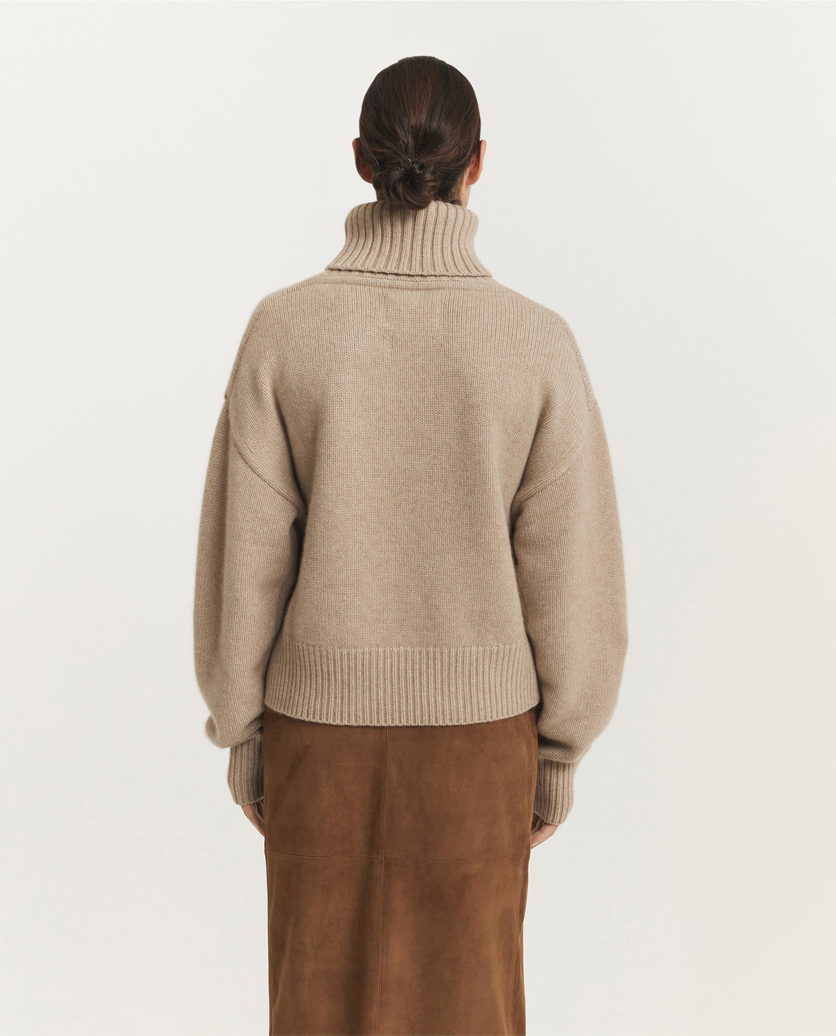 NO.434 Crop Xtra Turtleneck Sweater - Lichtbruin