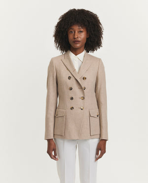 Wollen blazer in krijtstreep