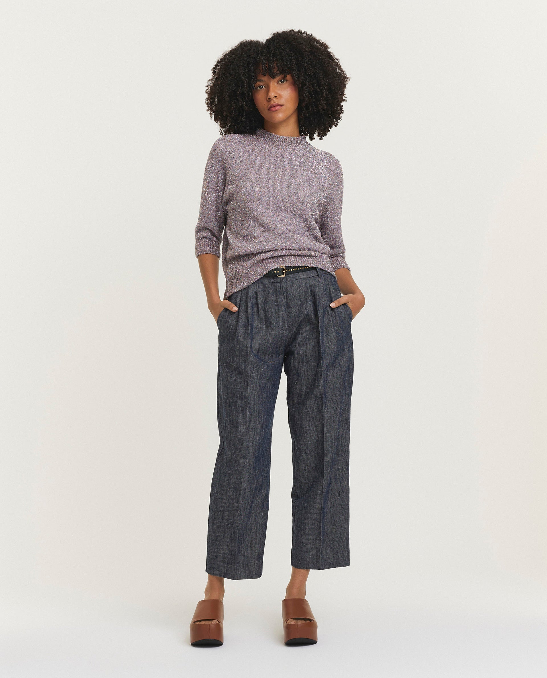 Cotton-linen trousers