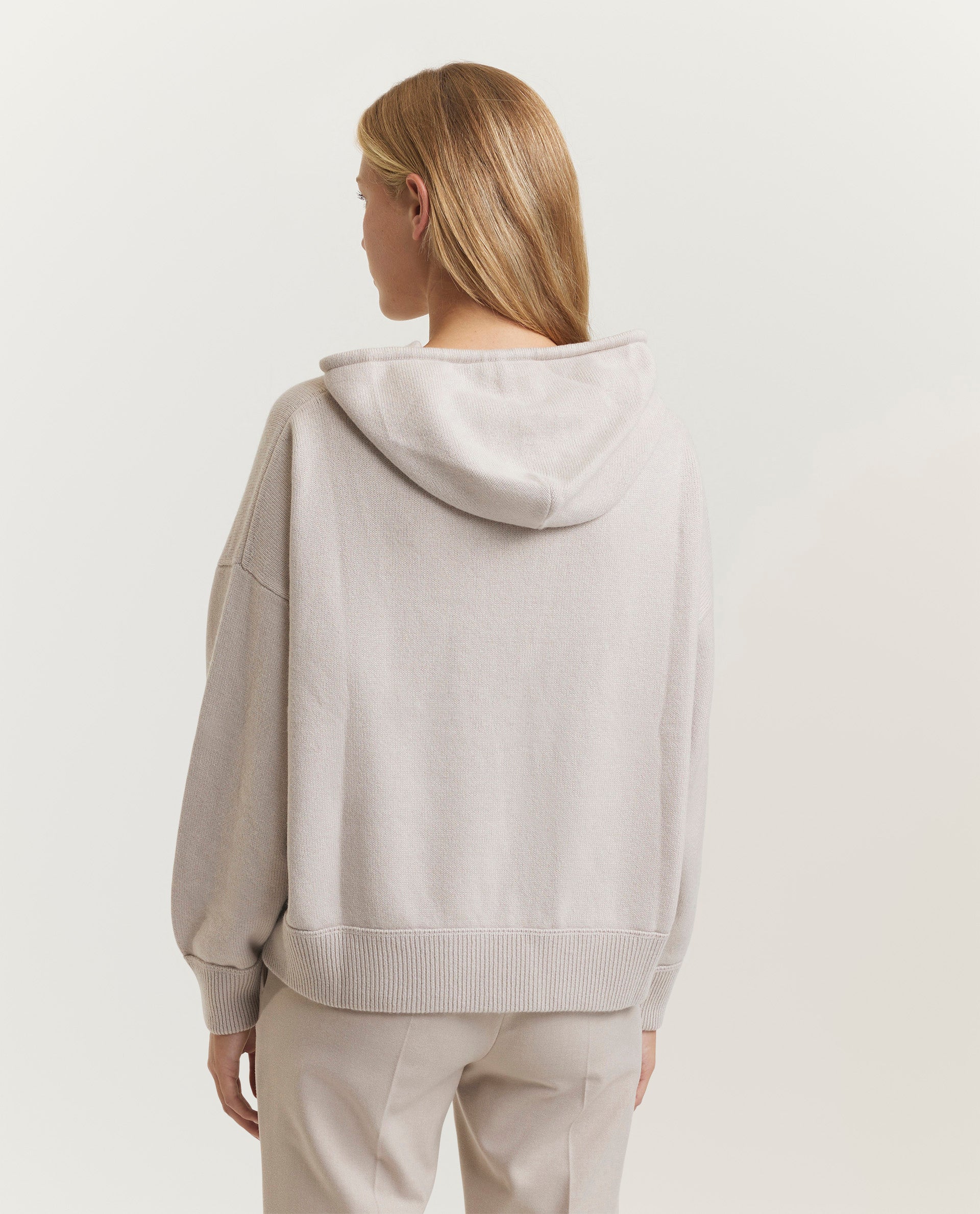 Wool-silk hoodie